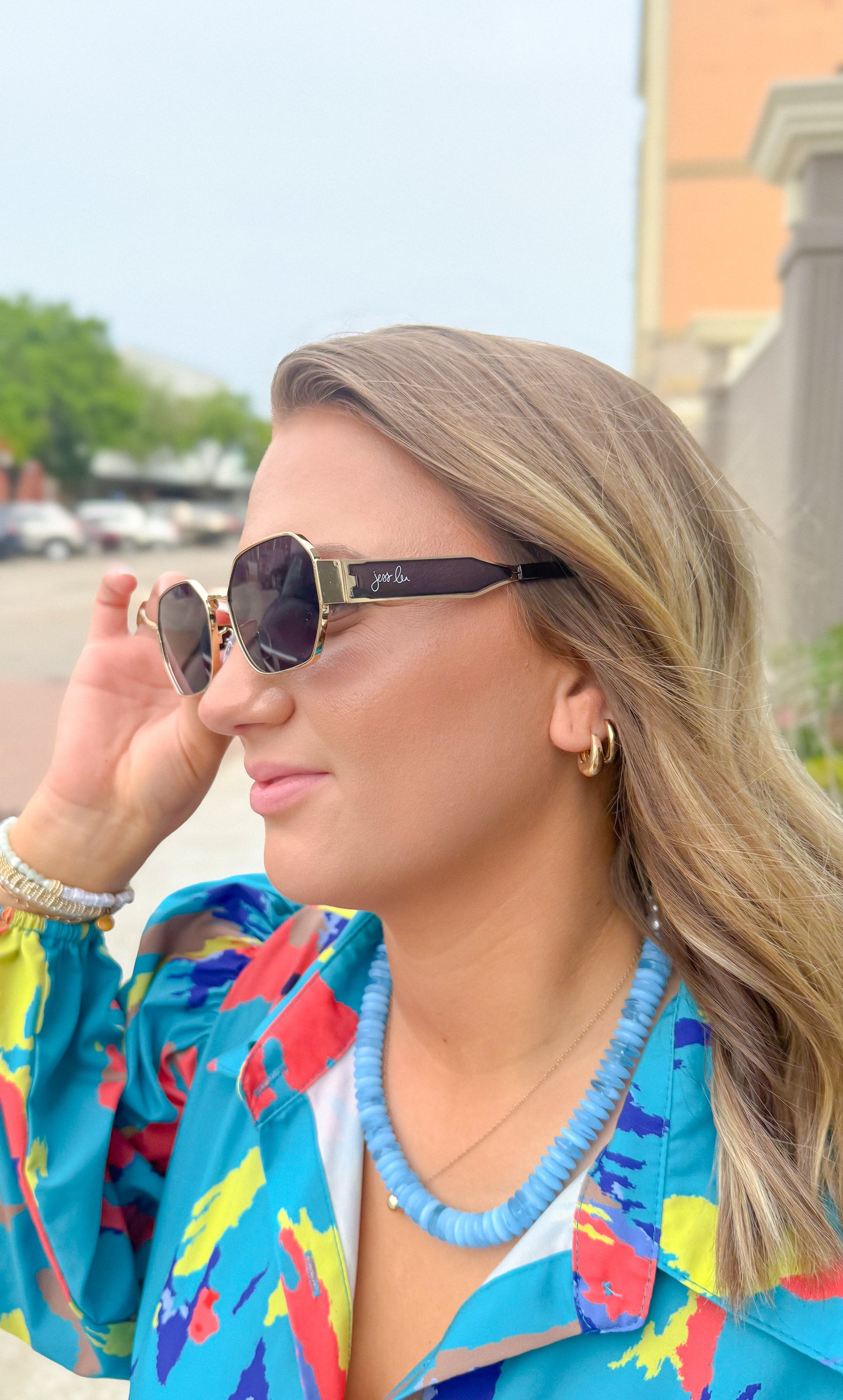 Shady Lady Sunglasses, Black-Gold