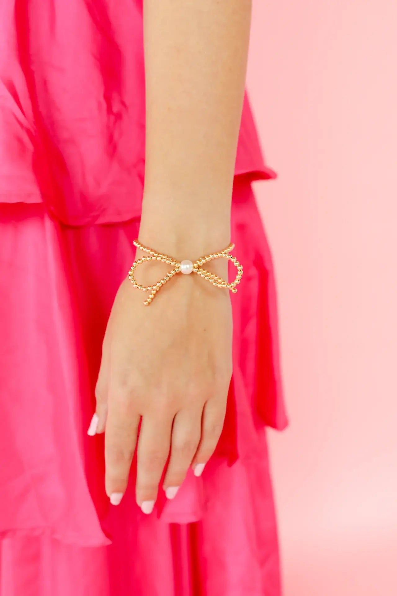 Gold Bow Bracelet: Petite 6.25 inch