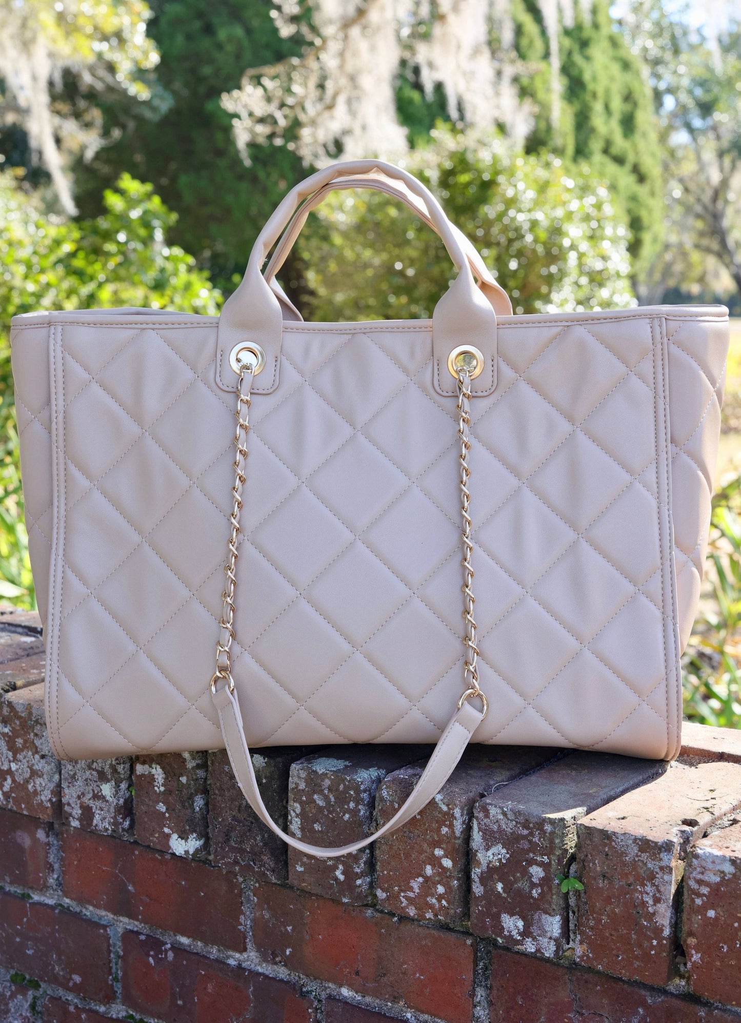 Melissa Tote Bag TAN QUILTED LD: Default