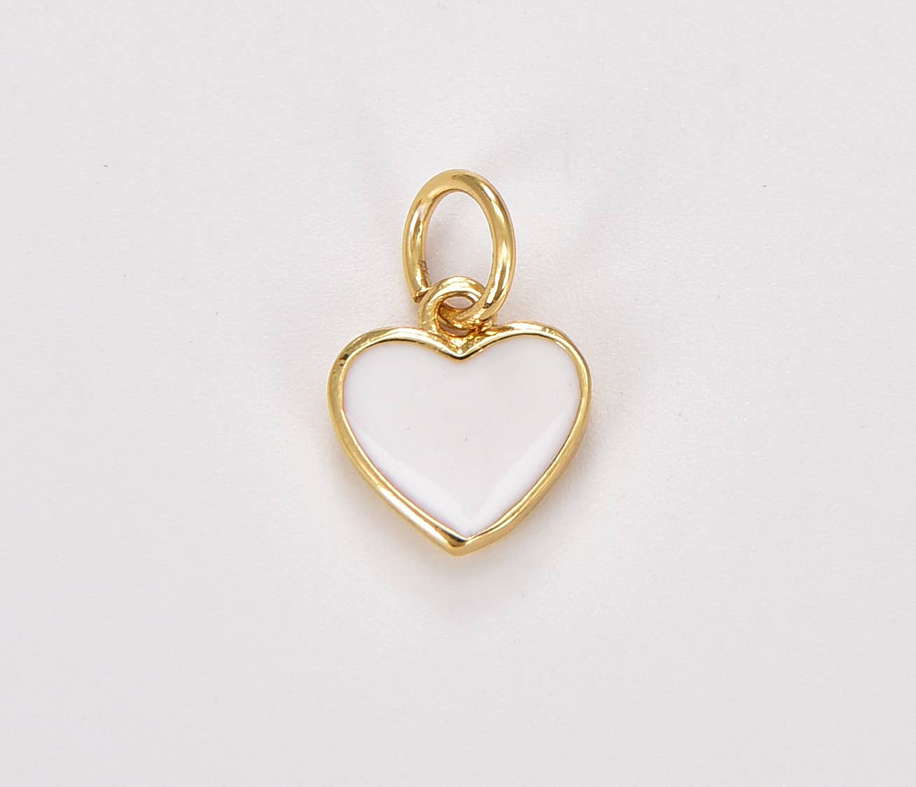 Enamel Heart Charm Pendant in Gold Filled, CP1104: #05 Light Blue