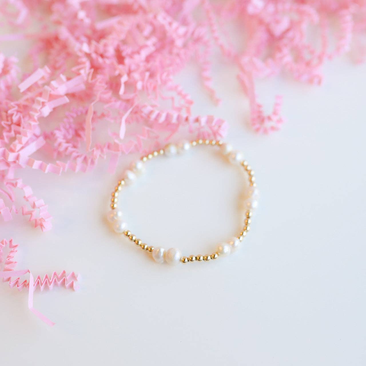 Coastal Pearl Bracelet in Gold: Extended 7.25 inch