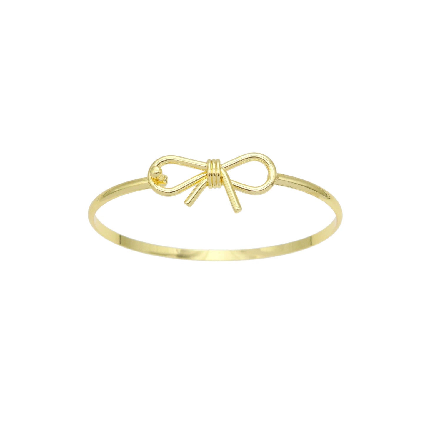 Plain Gold Bowknot  Bracelet, Sku#A400