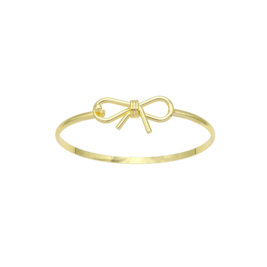 Plain Gold Bowknot  Bracelet, Sku#A400