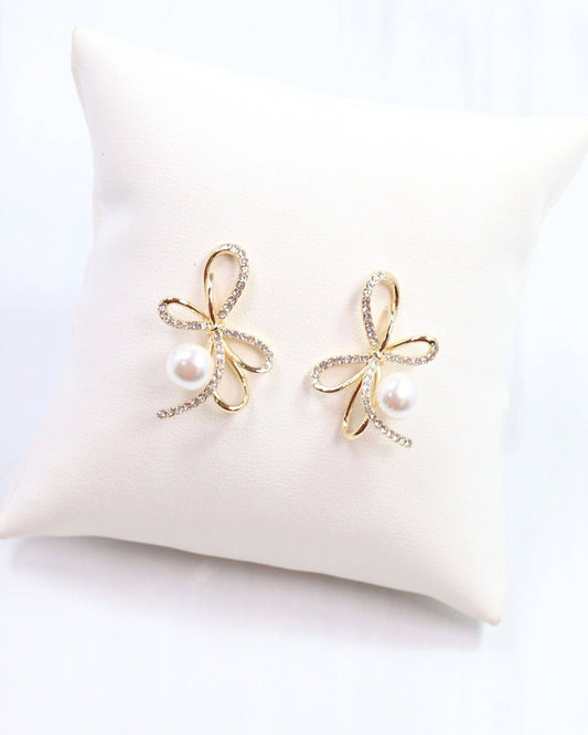 Ashley Bow Earring Gold: Default