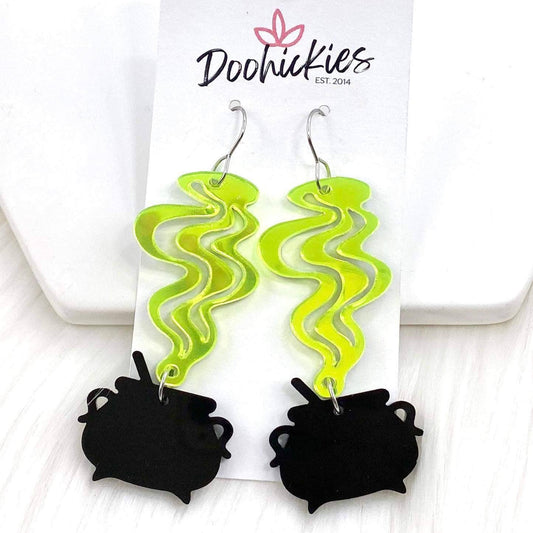 2.5" Witch's Brew Acrylics -Halloween Earrings