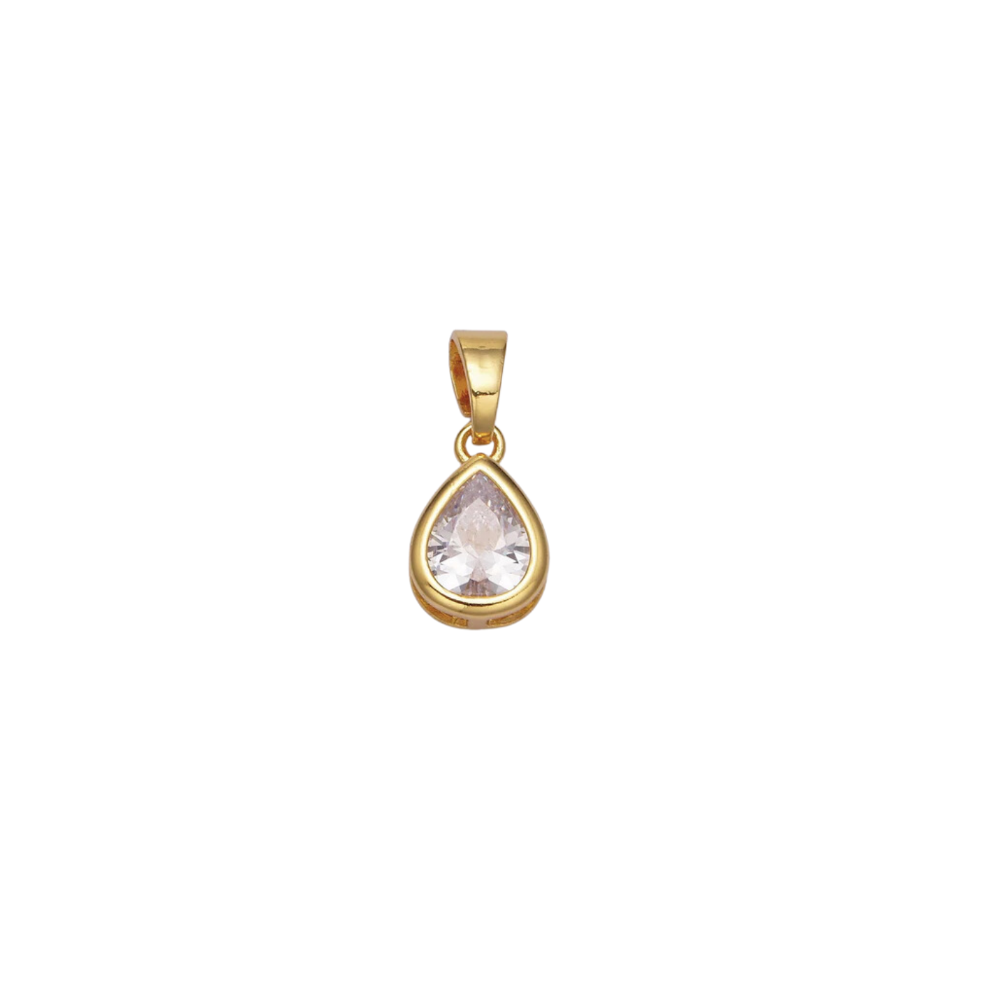 Clear Teardrop Charm