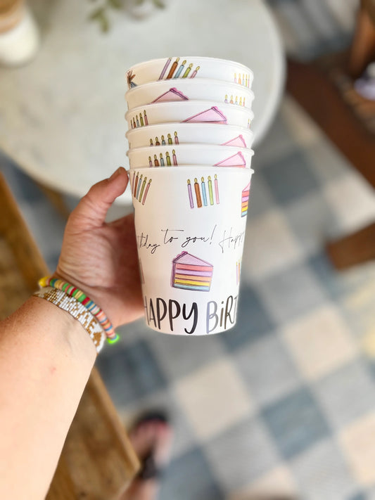 Reusable Cups, Happy Birthday