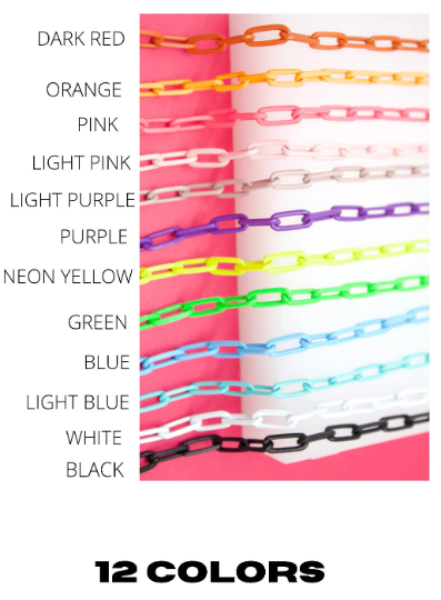 3mm Enamel Color Paper Clip Bracelet For Wholesale 18K Gold Filled Enamel Colorful Bracelets & Jewelry Findings: Pink