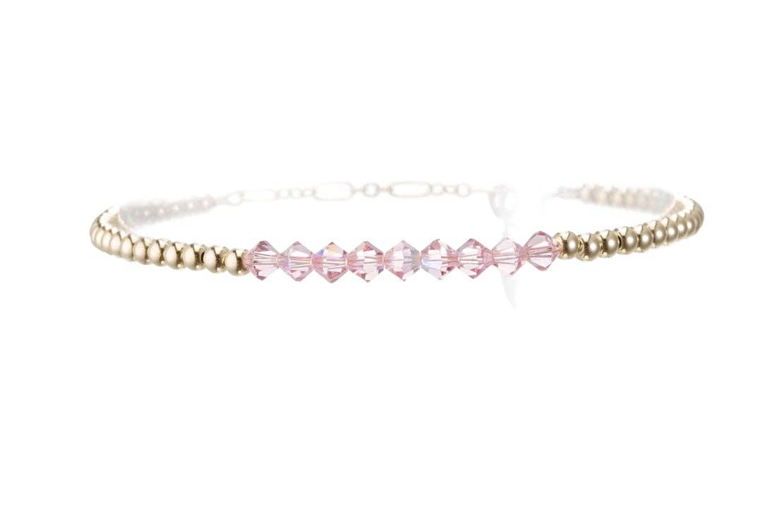 Crystal Bar Bracelet, 6.5” Stretch