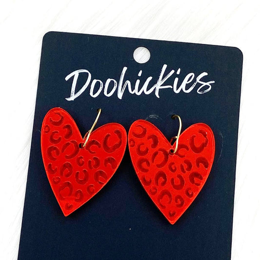 Leopard Mirror Hearts: Red