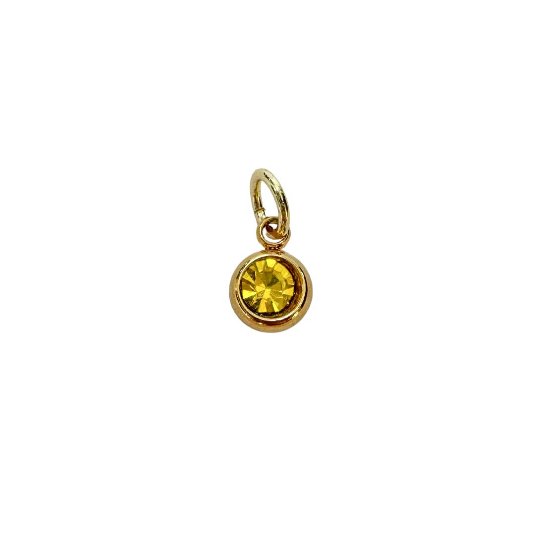 Birthstone Zircon Charm For Charm Necklace & Bracelet: Purple