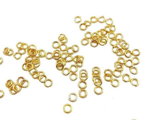 Gold/Bright Silver Jump Ring, 5mm/6mm/8mm/10mm/14mm, Open Jump Ring, Jump Rings, Bulk Jump Rings, jump Ring for supply, sku#OJR1: Gold / 5mm(50pc)