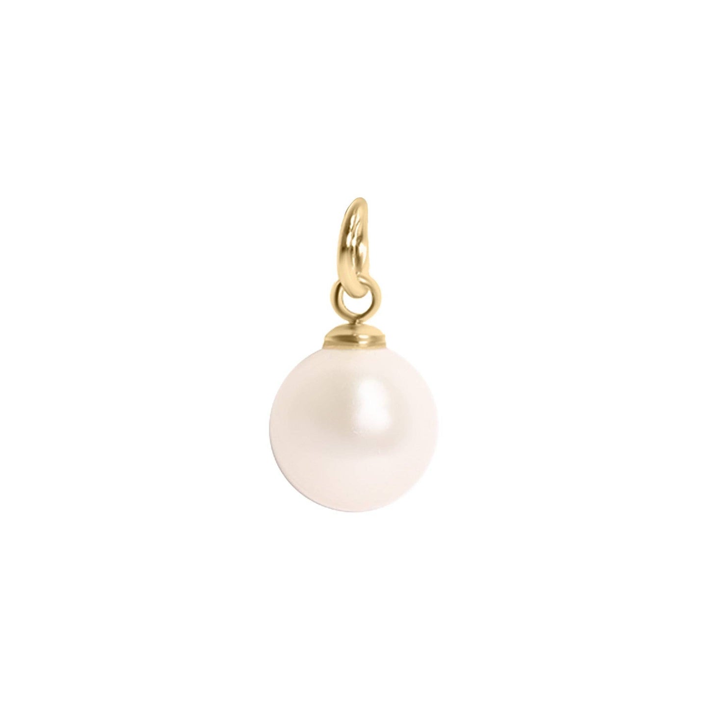 8mm Glass Pearl Charms: Kiska / Gold