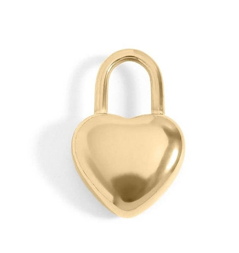 18K Gold PVD Stainless Steel Heart Charm Set: Gold