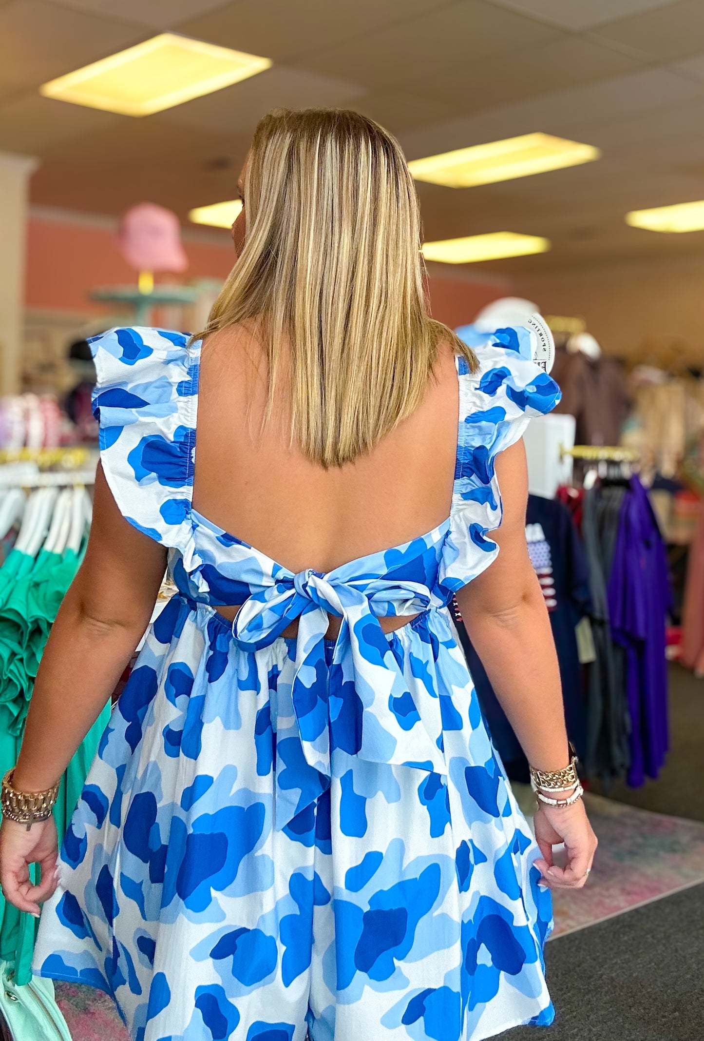 Daisy Romper, Blue