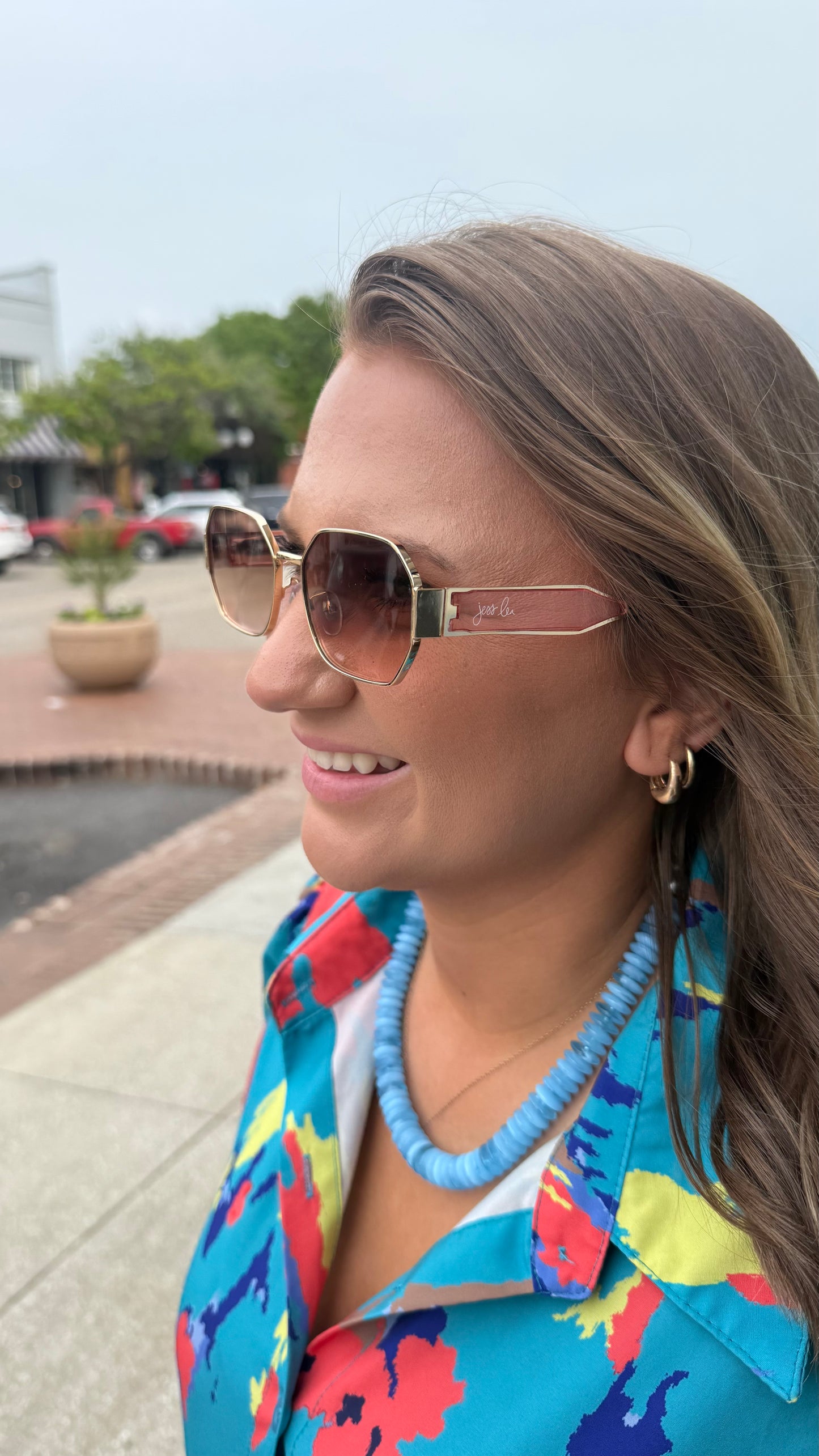 Shady Lady Sunglasses, Brown-Pink