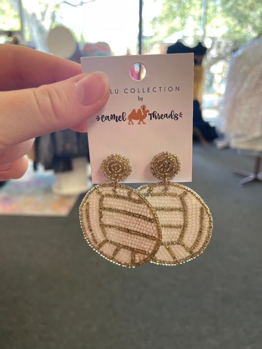 Beaded Volleyball Earrings