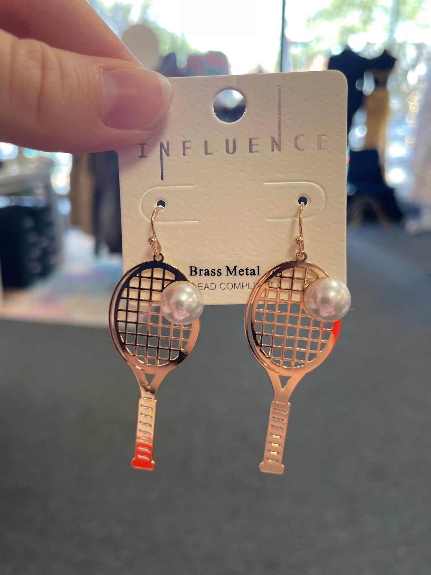 Tennis Earrings, Gold