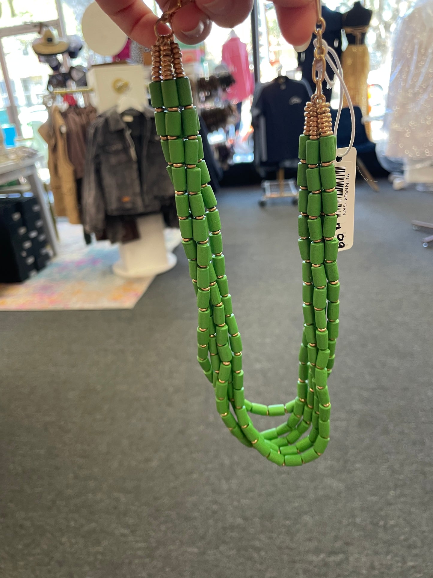 Green Layered Necklace