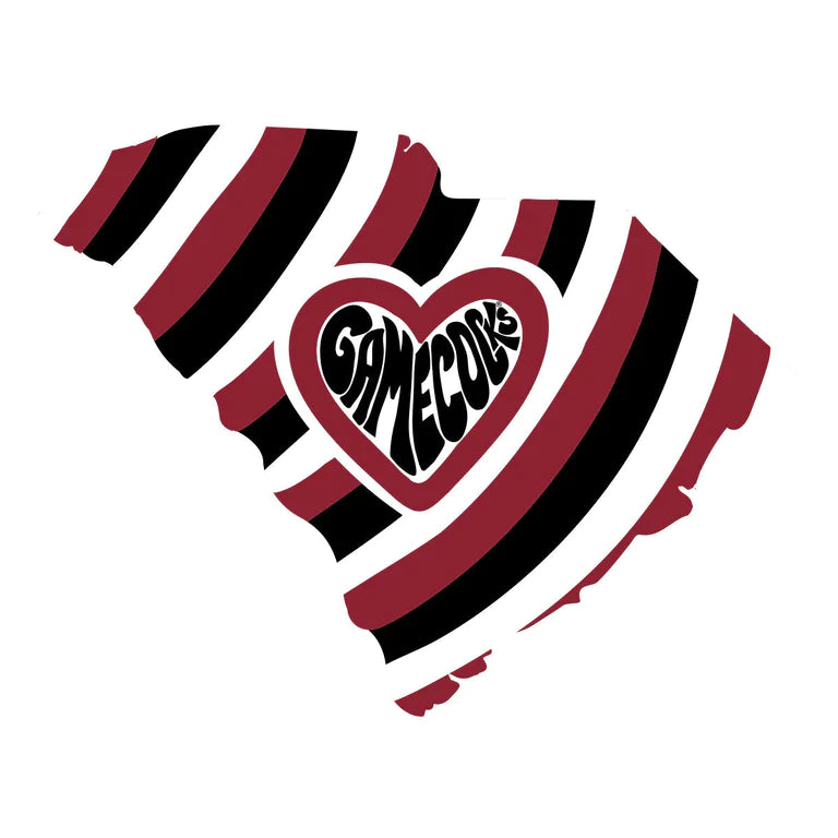 Gamecocks heart state sticker