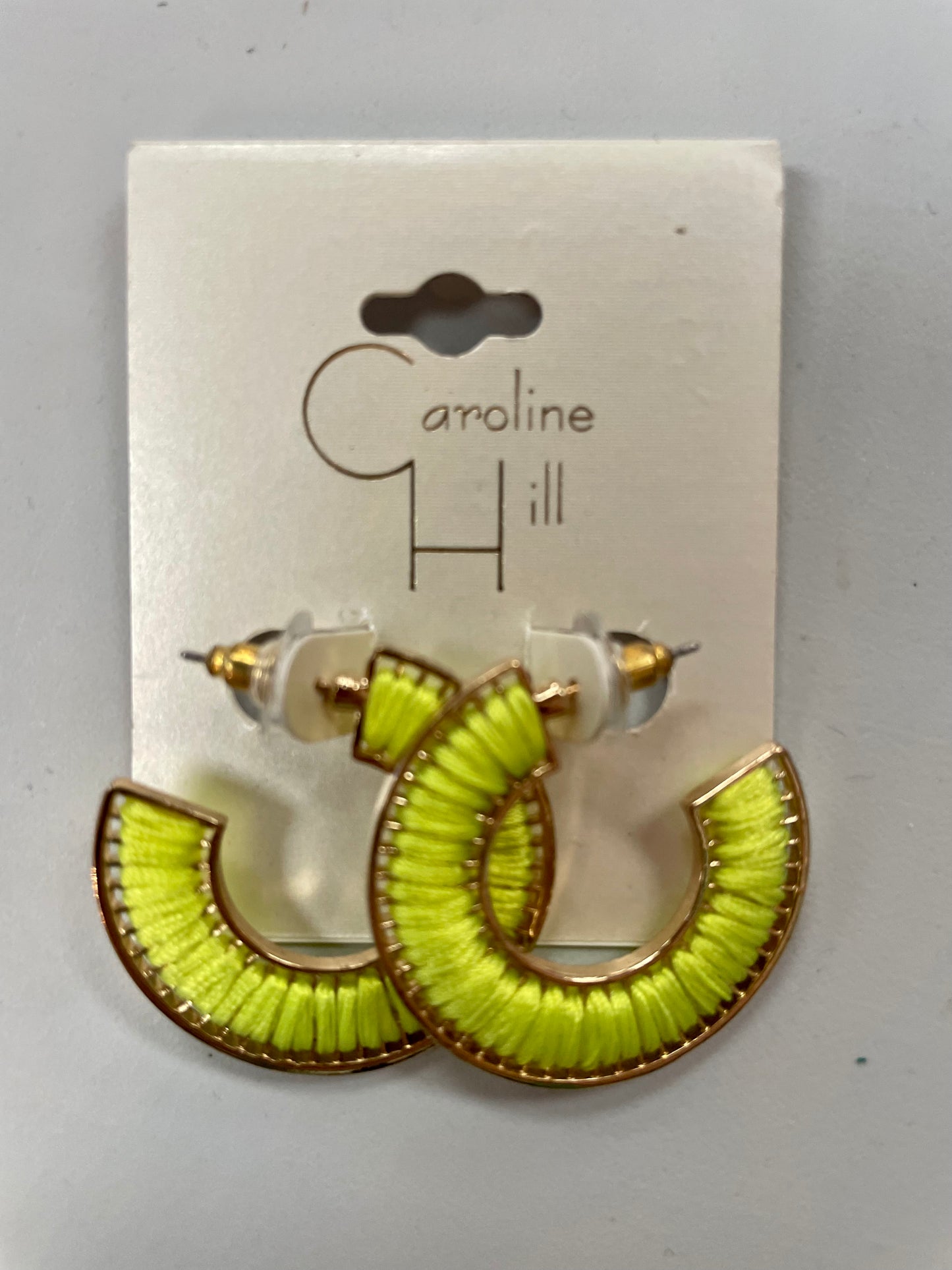 Neon Yellow Hoops