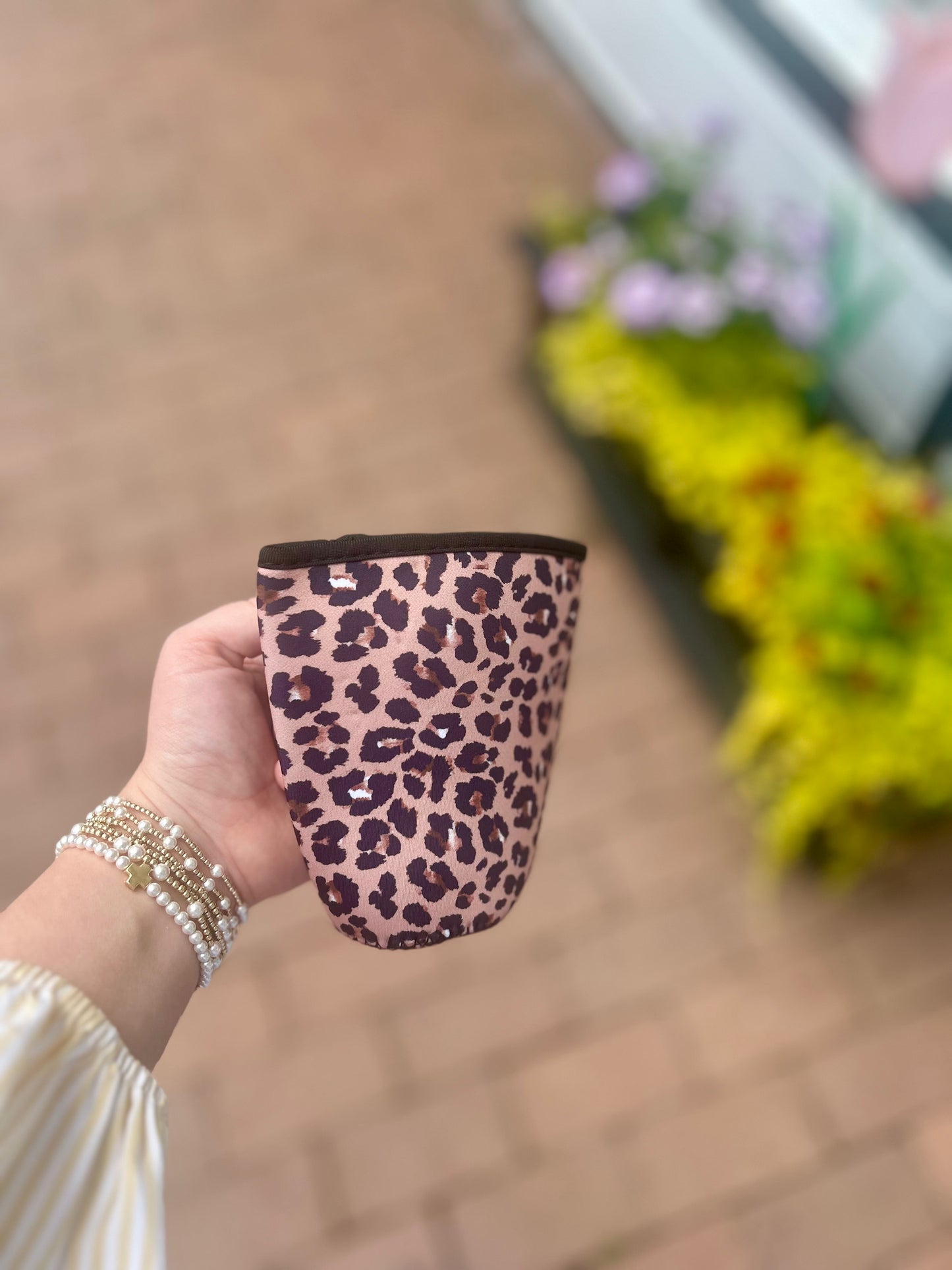 Leopard drink sleeve large 22-24oz
