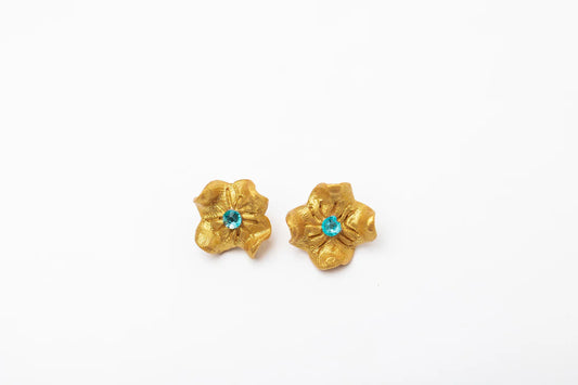 Tiny Gardenia Studs, Green