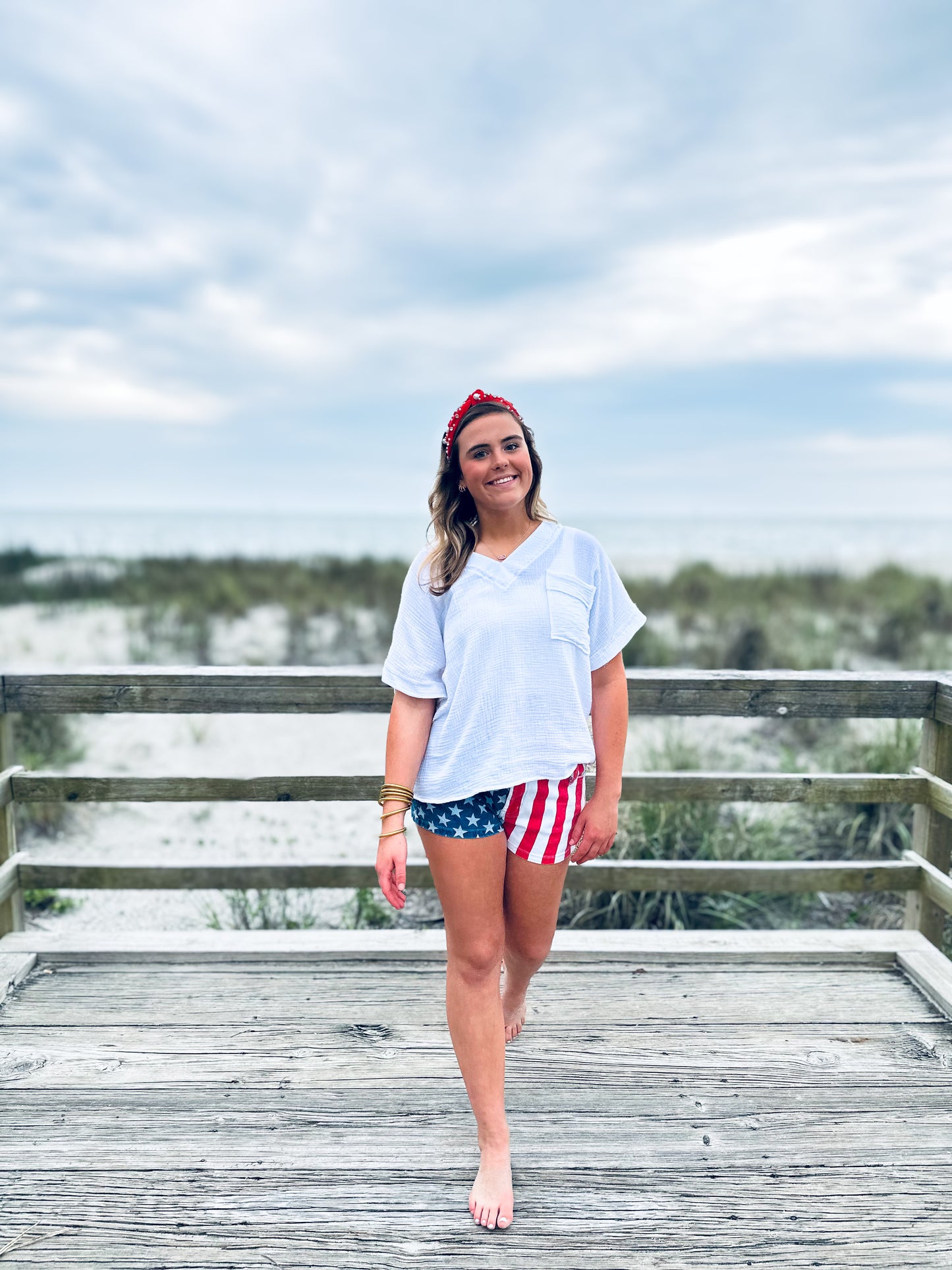 Party Like It's 1776, Flag Denim Shorts