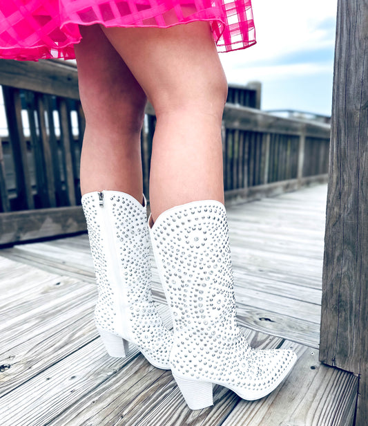 Boot Scootin, White