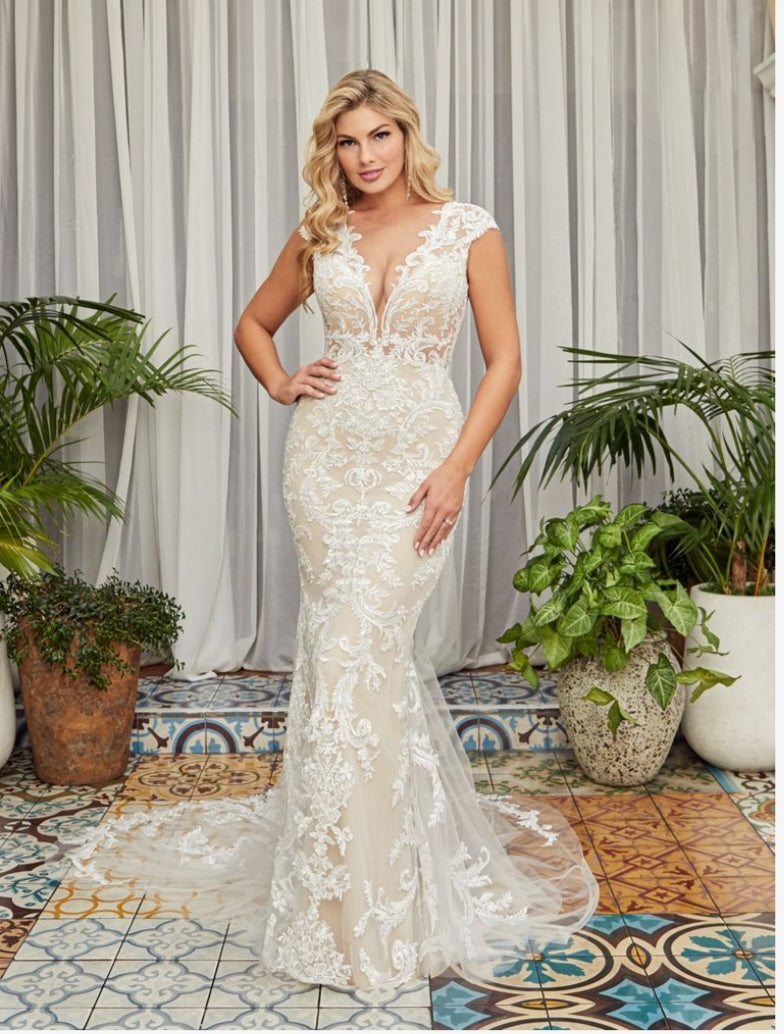 Casablanca nude/ivory lace