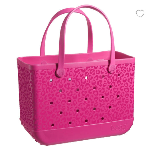 Hot pink leopard bogg bag