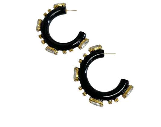 Emily Gray hoops in black