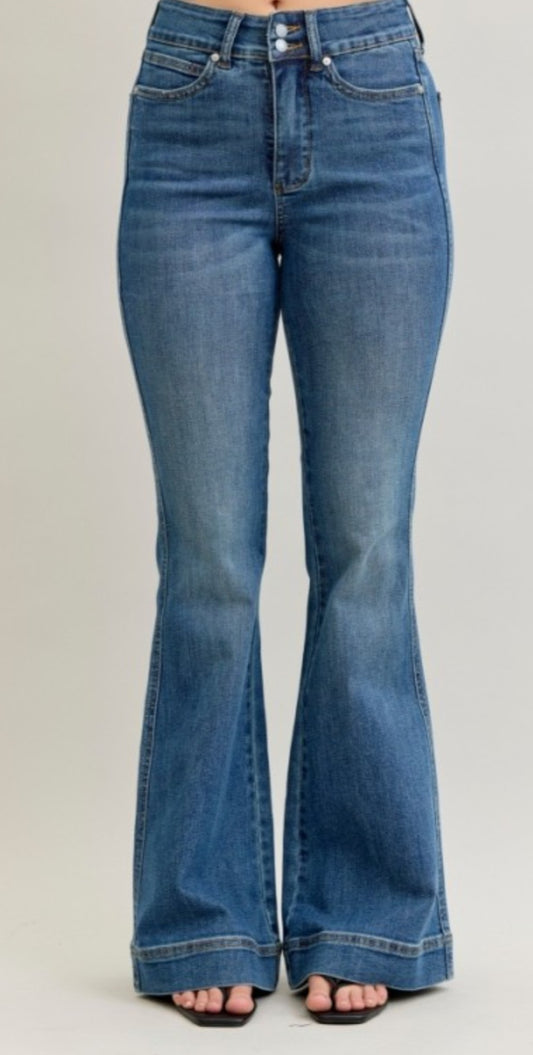 Judy blue tummy control flare denim