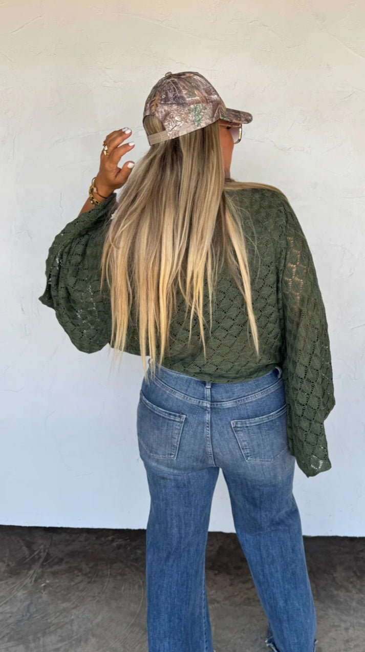 Free spirit bell sleeve top