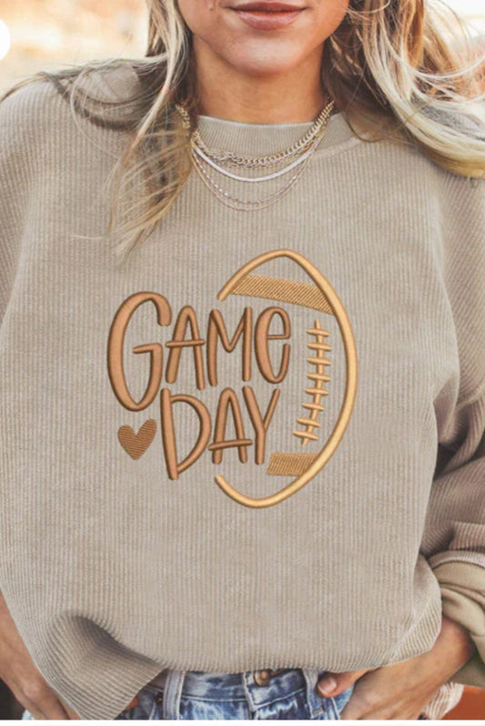 Corded football pullover