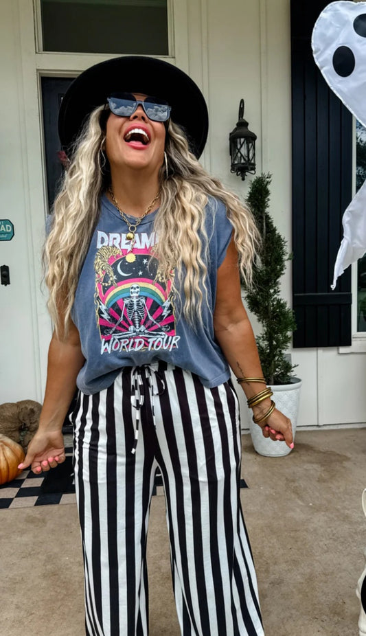 Vertical vibes stripe pants