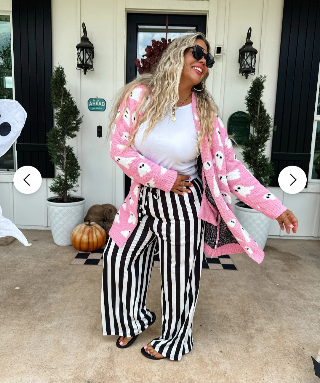 Vertical vibes stripe pants