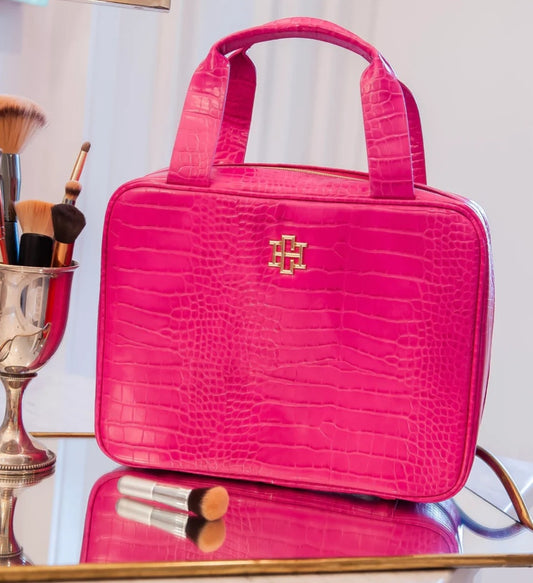 Punta Cana large make up case in hot pink
