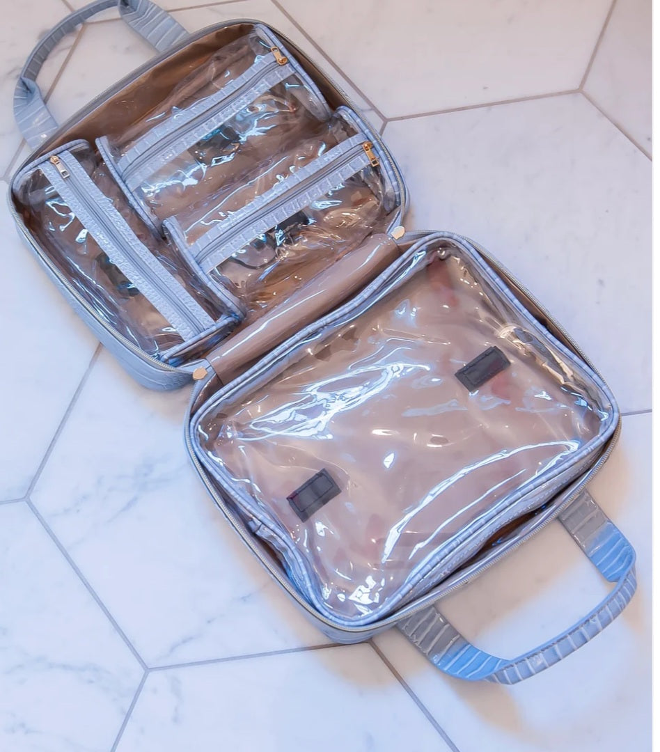 Punta Cana large make up case in baby blue