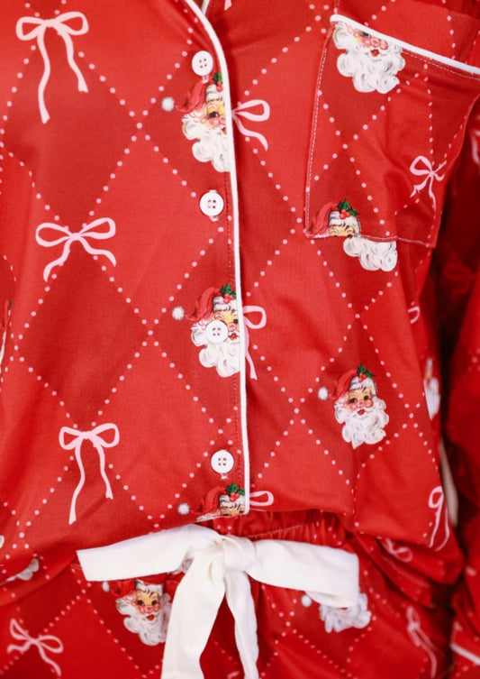 Santa's signature bow pj's