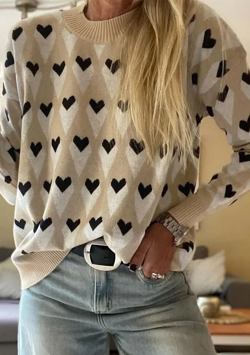 Black hearts sweater