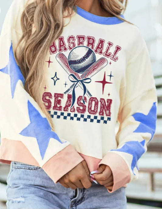 Baseball season pullover