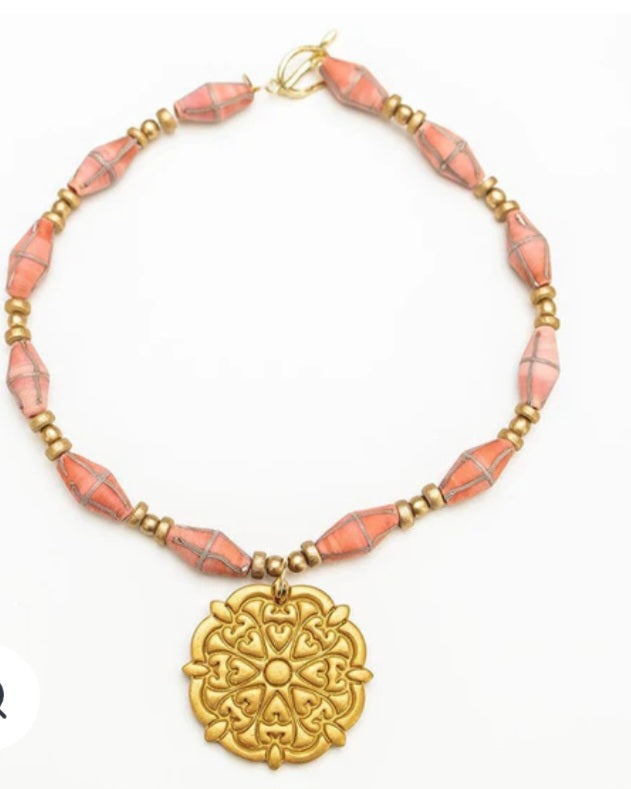 18" pink cross glass with Ruth cross