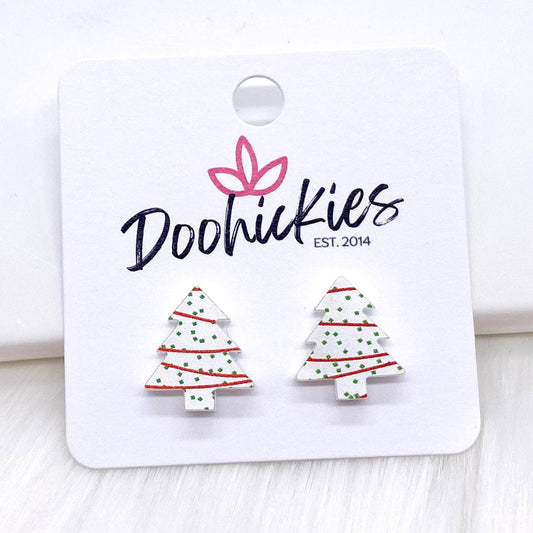 15mm Festive Tree Studs -Earrings