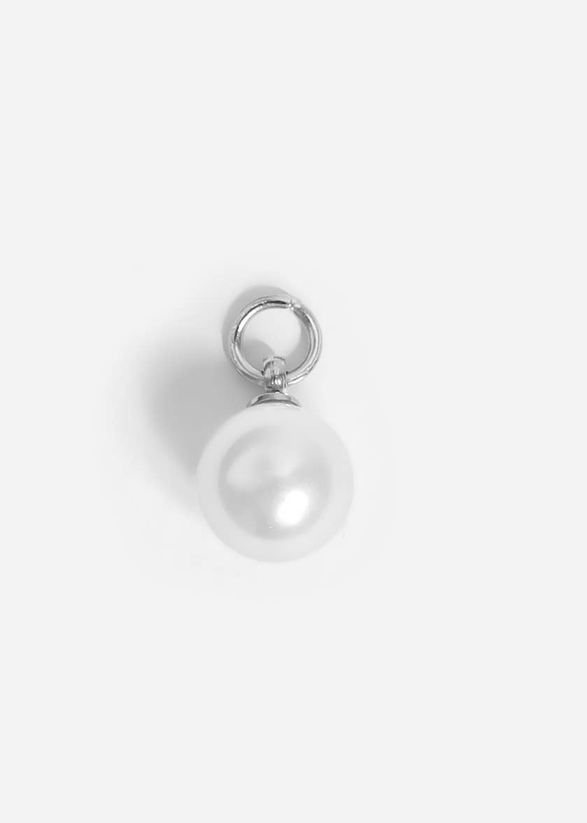 8mm Glass Pearl Charms: Kiska / Gold