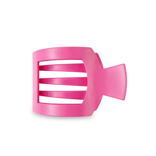 Square Flat Hair Clip | Med. | Paradise Pink