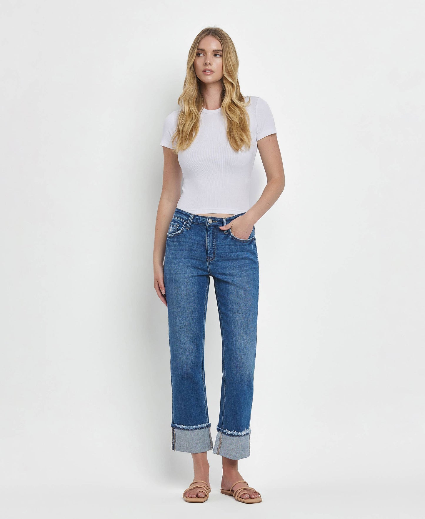 Victoria high rised cuffed jeans by vervet