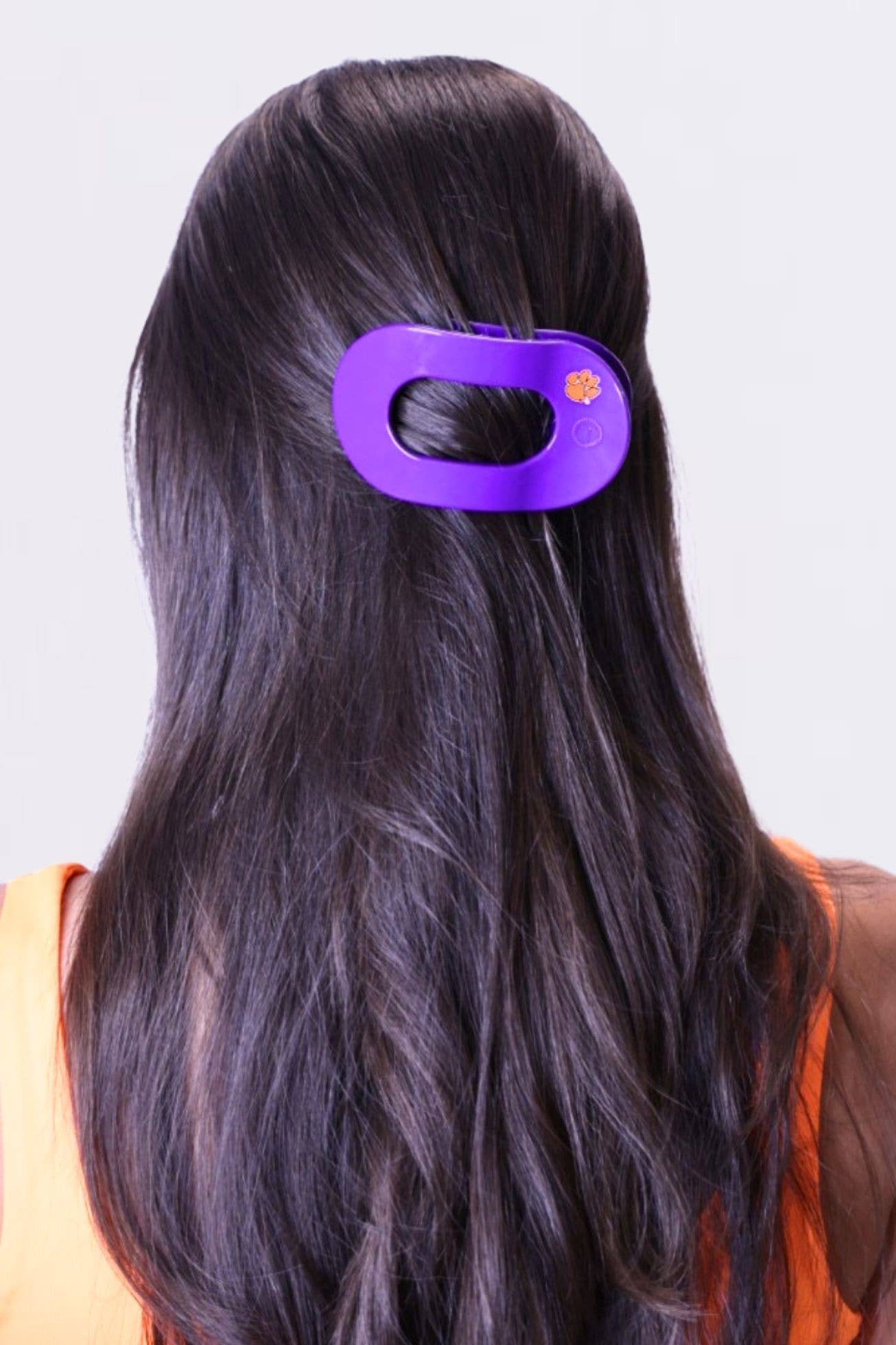 Round Flat Hair Clip | Med. | Clemson Univ.