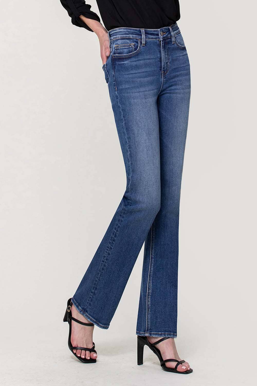 HIGH RISE STRETCH SLIM BOOTCUT JEANS T5353: WALKING ON SUNSHINE / 31