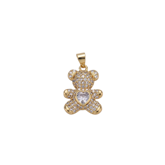 Clear Pavé Teddy Bear Charm